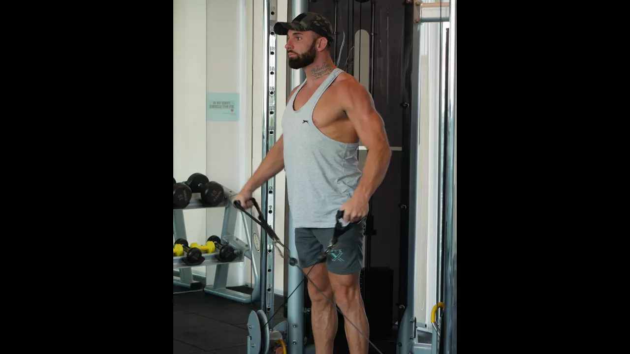Cable Crossover Lateral Raise exercise