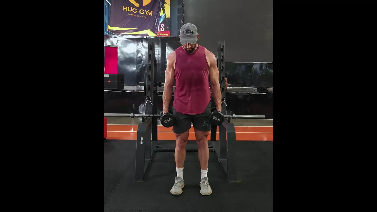 Standing Dumbbell Calf Raise exercise