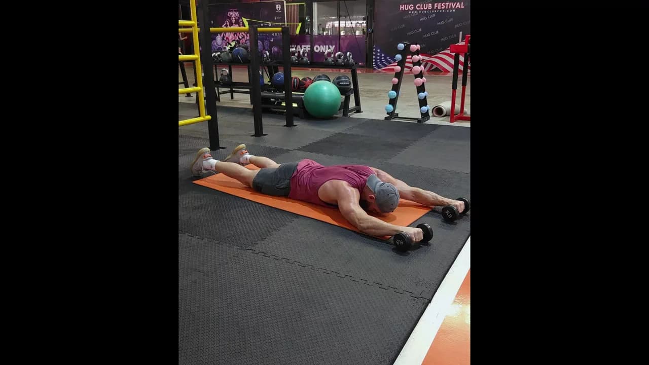 Dumbbell Supermans exercise