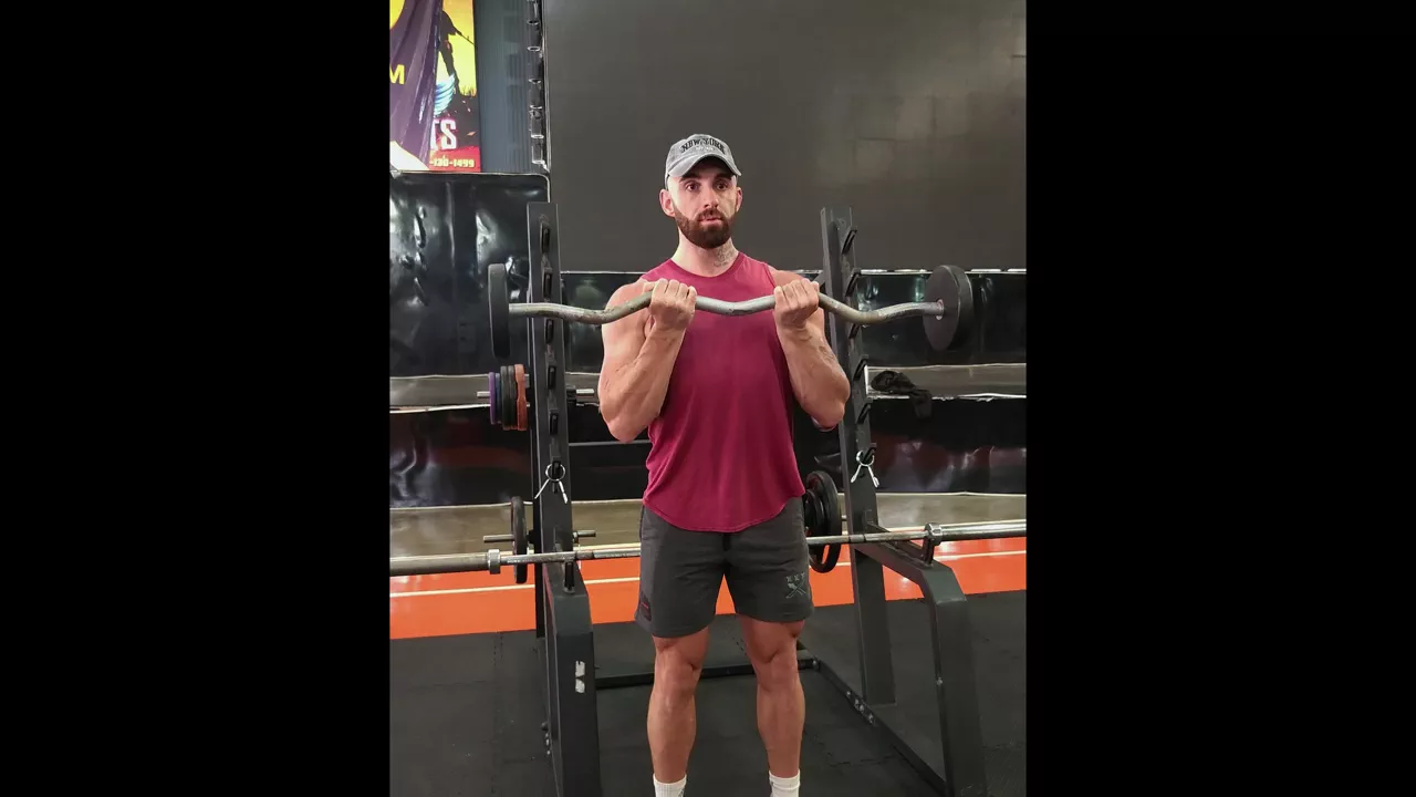 EZ Bar Inside Grip Curl exercise