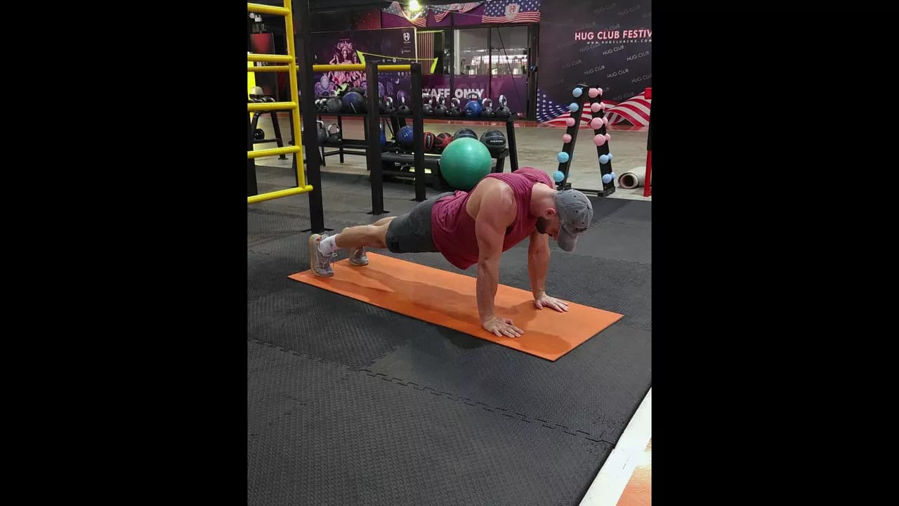 High Straight Arm Plank exercise