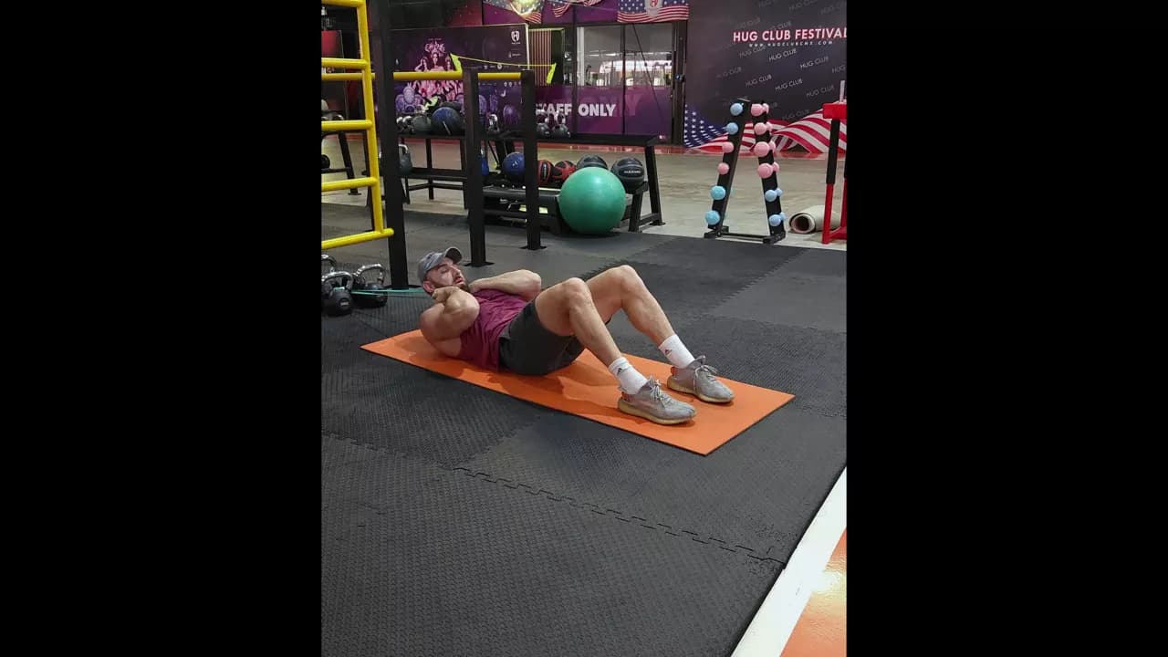 Resistance Band Crunch exercise