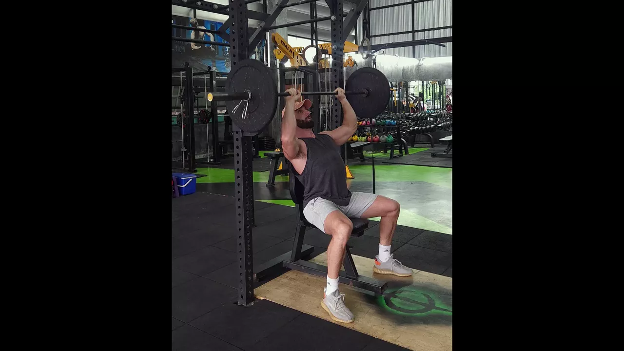 Seated Barbell Military Press exercise
