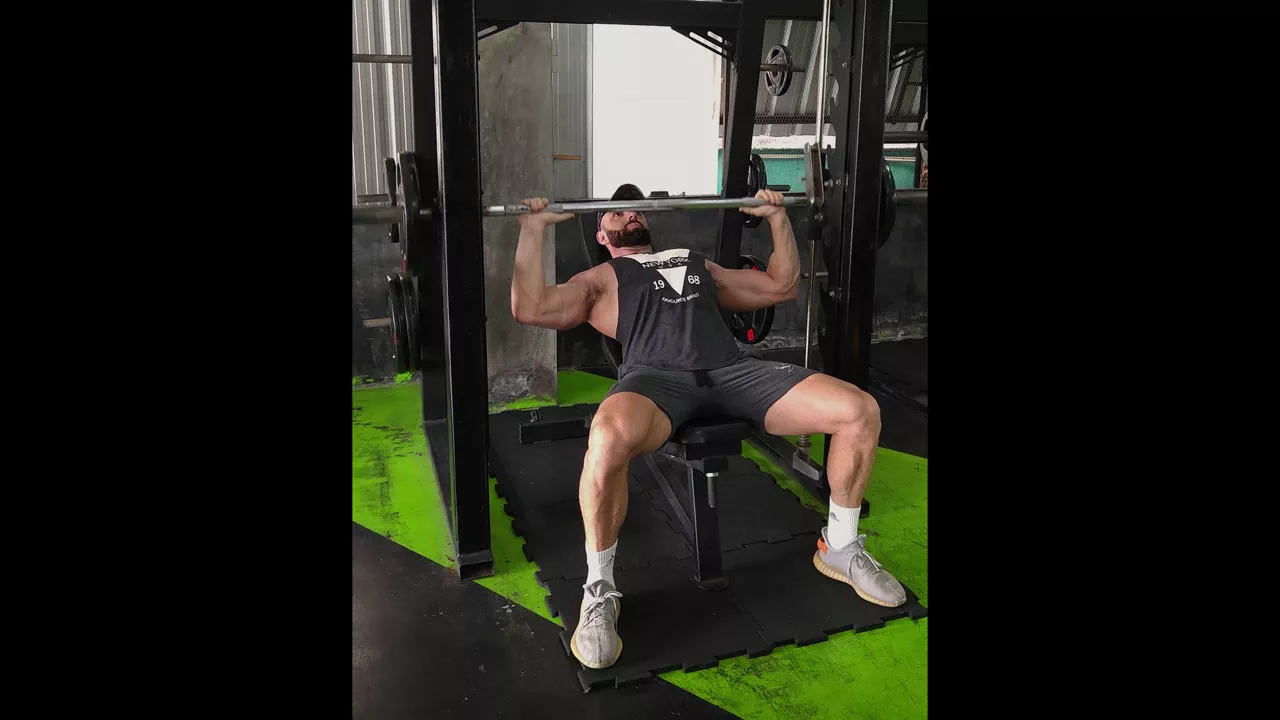 Smith Machine Incline Bench Press exercise