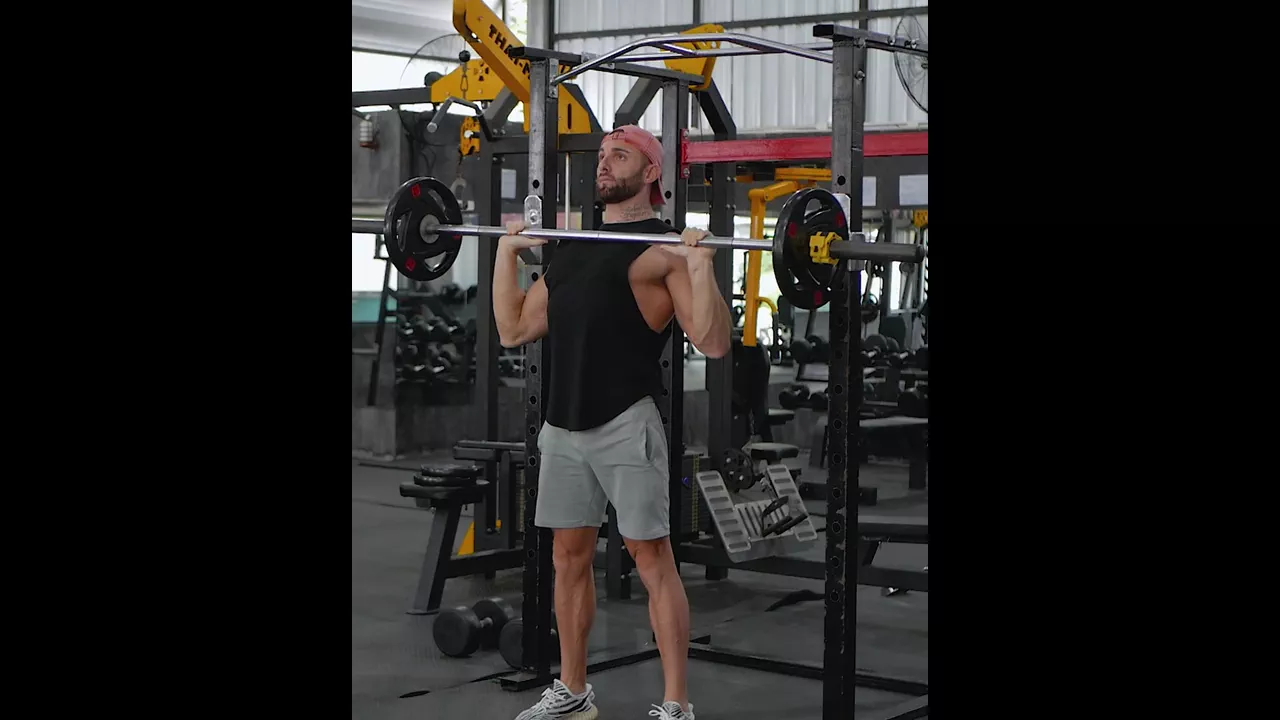 Standing Barbell Military Press exercise