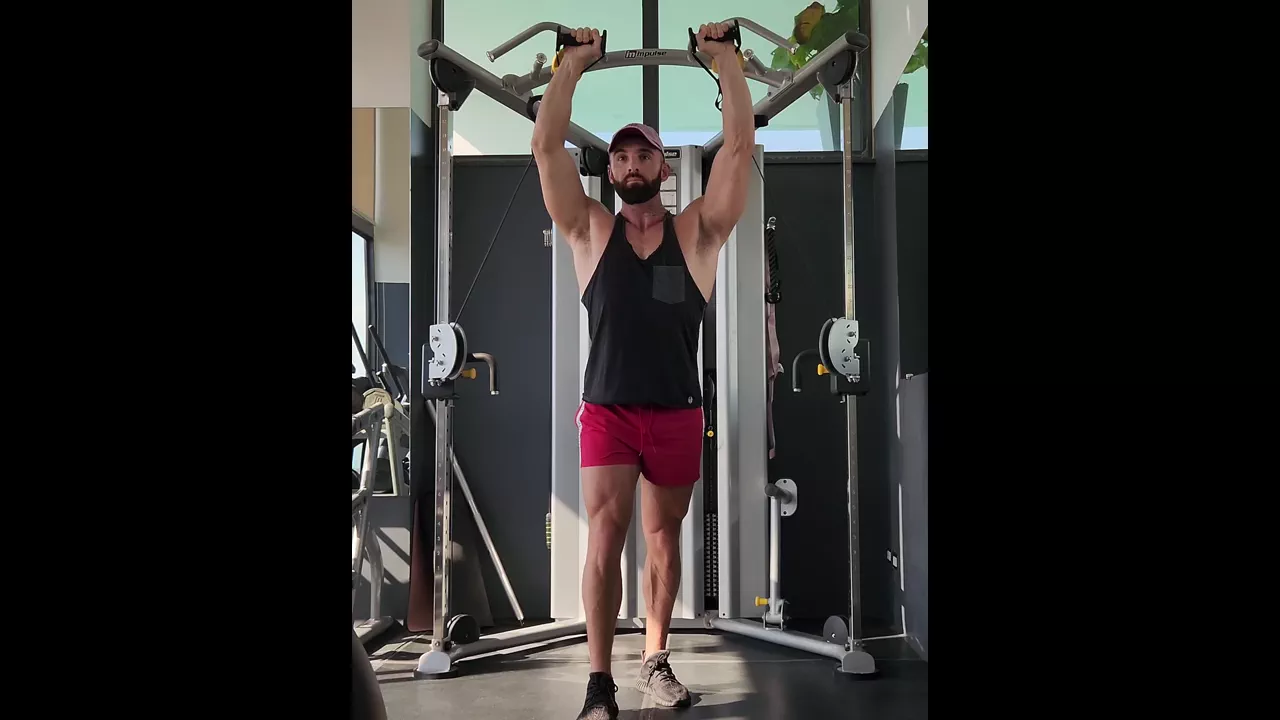 Standing Cable Shoulder Press exercise