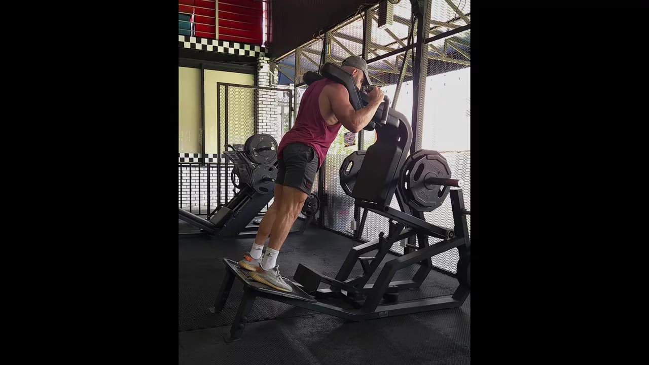 Machine Hack Squat exercise